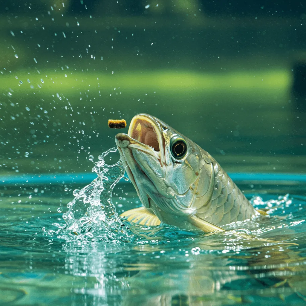 Arowana Feeding